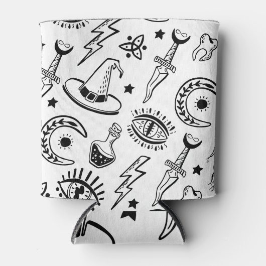 Magische Tinte Zeichnend nahtloses Muster Dosenkühler (Vorderseite)