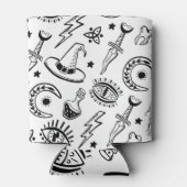 Magische Tinte Zeichnend nahtloses Muster Dosenkühler (Rückseite)