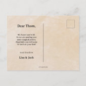 Magische Tränen werden bald gut Postkarte (Rückseite)