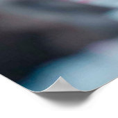 Magische Traumlandschaft mit leuchtend rosa Bäumen Poster (Ecke)