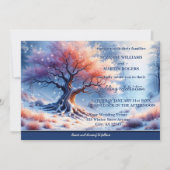 Magische Tree Winterhochzeit Einladung (Vorderseite)