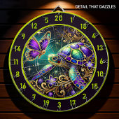 Magische Turtle Butterfly Rustikale Zimmerkunst Dartscheibe