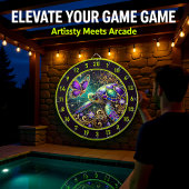 Magische Turtle Butterfly Rustikale Zimmerkunst Dartscheibe