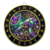 Magische Turtle Butterfly Rustikale Zimmerkunst Dartscheibe (vorne)