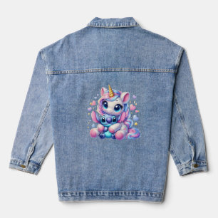 Magische Umarmung: Adorable Unicorn & Niedliche Al Jeansjacke