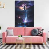 Magische Umgebung Wandkunst mit magischen Farben Leinwanddruck (Insitu (Wohnzimmer))