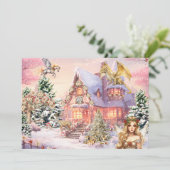 Magische und Whimsikale Weihnachtszucht Feiertagskarte (Stehend Vorderseite)