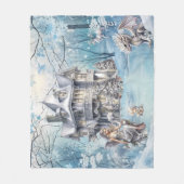 Magische und Whimsikale Weihnachtszucht Fleecedecke (Vorderseite)
