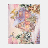 Magische und Whimsikale Weihnachtszucht Fleecedecke (Vorderseite)