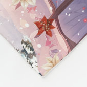 Magische und Whimsikale Weihnachtszucht Fleecedecke (Ecke)