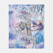 Magische und Whimsikale Weihnachtszucht Fleecedecke (Vorderseite)