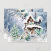Magische und Whimsikale Weihnachtszucht Mitteilungskarte (Vorne/Hinten)