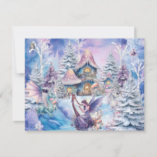 Magische und Whimsikale Weihnachtszucht Mitteilungskarte