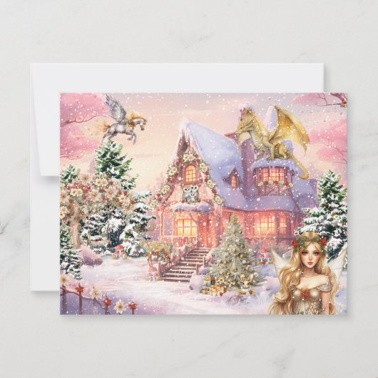 Magische und Whimsikale Weihnachtszucht Mitteilungskarte (Vorderseite)