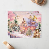 Magische und Whimsikale Weihnachtszucht Mitteilungskarte (Vorderseite/Rückseite Beispiel)