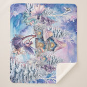 Magische und Whimsikale Weihnachtszucht Sherpadecke (Vorderseite)