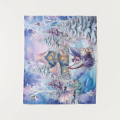 Magische und Whimsikale Weihnachtszucht Wandteppich (Vorderseite)