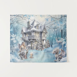 Magische und Whimsikale Weihnachtszucht Wandteppich