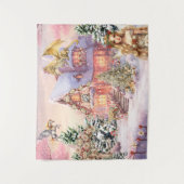 Magische und Whimsikale Weihnachtszucht Wandteppich (Vorderseite)