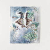 Magische und Whimsikale Weihnachtszucht Wandteppich (Vorderseite)