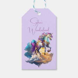Magische Unicorn Fantasiewolken romantisieren Gebu Geschenkanhänger