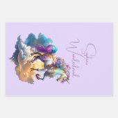 Magische Unicorn Fantasiewolken romantisieren Gebu Geschenkpapier Set (Vorderseite)
