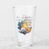 Magische Unicorn Fantasiewolken romantisieren Gebu Glas (Rückseite)