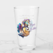 Magische Unicorn Fantasiewolken romantisieren Gebu Glas (Vorderseite)
