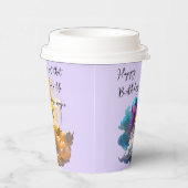 Magische Unicorn Fantasiewolken romantisieren Gebu Pappbecher (Rechts)