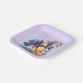 Magische Unicorn Fantasiewolken romantisieren Gebu Pappteller (Gewinkelt)