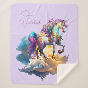 Magische Unicorn Fantasiewolken romantisieren Gebu Sherpadecke