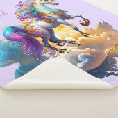 Magische Unicorn Fantasiewolken romantisieren Gebu Sherpadecke (3/4)