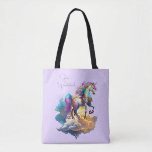 Magische Unicorn Fantasiewolken romantisieren Gebu Tasche