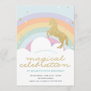 MAGISCHE UNICORN-GEBURTSTAGS-PARTY EINLADUNG