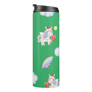 Magische Unicorn Regenbogen Weihnachten Geburtstag Thermosbecher