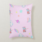 Magische Unicorn Regenbogengradientengeburtstag Dekokissen (Vorderseite(Vertikal))