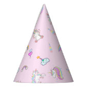 Magische Unicorn Regenbogengradientengeburtstag Partyhütchen (Links)