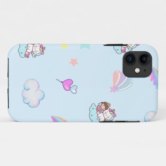 Magische Unicorn-Regenbogenmuster Case-Mate iPhone Hülle (Rückseite (Horizontal))