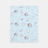 Magische Unicorn-Regenbogenmuster Fleecedecke (Vorderseite)