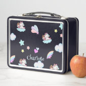 Magische Unicorn-Regenbogenmuster Metall Brotdose (Beispiel)