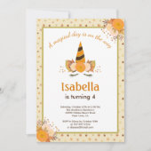 Magische Unicorn Star Herbst Halloween Party Einladung (Vorderseite)