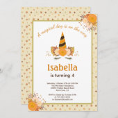 Magische Unicorn Star Herbst Halloween Party Einladung (Vorne/Hinten)