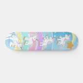 Magische Unicorns - Blau Skateboard (Horizontal)