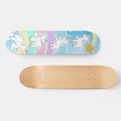 Magische Unicorns - Blau Skateboard (Horizontal)