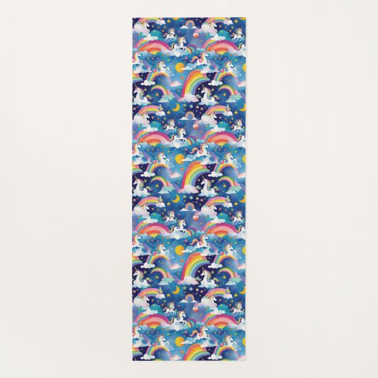 Magische Uniköre und Regenbogen Yogamatte (Rückseite)