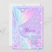 Magische unsere kleine Meerjungfrau zum Geburtstag Einladung (Vorderseite)