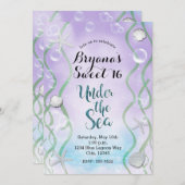Magische unter dem Meereslavender Sweet 16 Geburts Einladung (Vorne/Hinten)