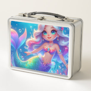 Magische Unterwasser-Prinzessin Mermaid Metall Brotdose