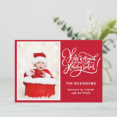 Magische Urlaubssaison Fotokarte Feiertagskarte (Stehend Vorderseite)