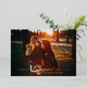 Magische Urlaubssaison Gold Fossilienkarte Folien Feiertagskarte (Stehend vorne)